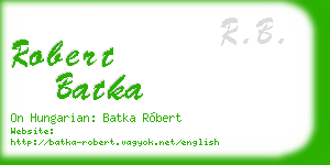 robert batka business card