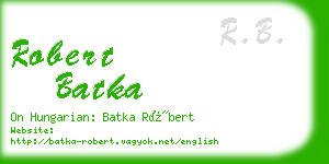 robert batka business card